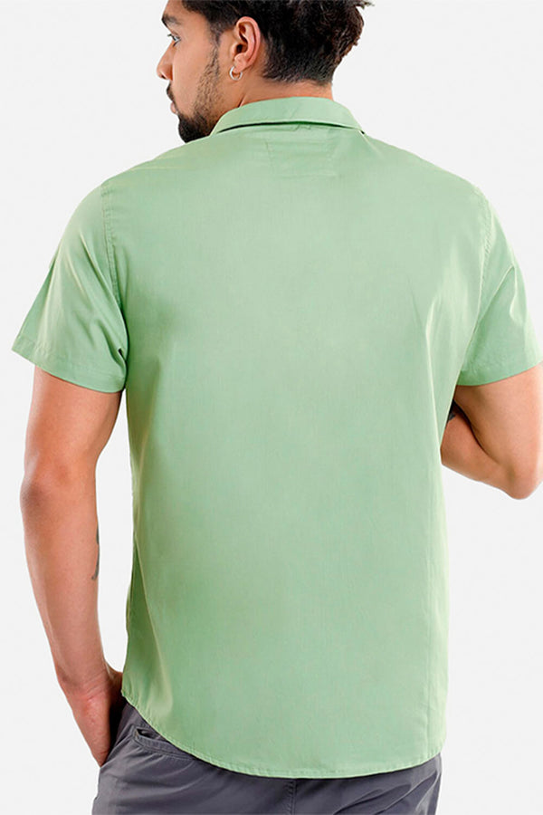 Camisa hombre verde pastel